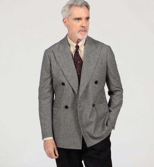 TOMORROWLAND MENS「ウールフランネル ダブルブレステッド4Bジャケット FOX BROTHERS」|テーラードジャケット|