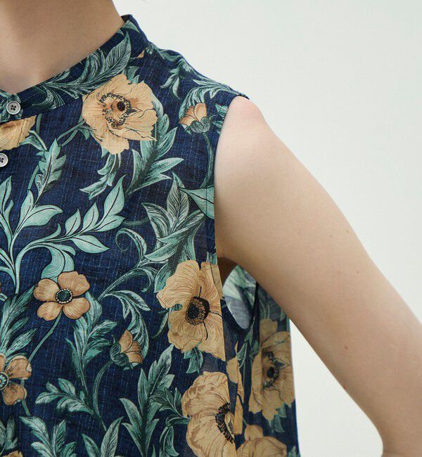 MACPHEE「ウォールペーパープリント スリーブレスブラウス」|シャツ・ブラウス|