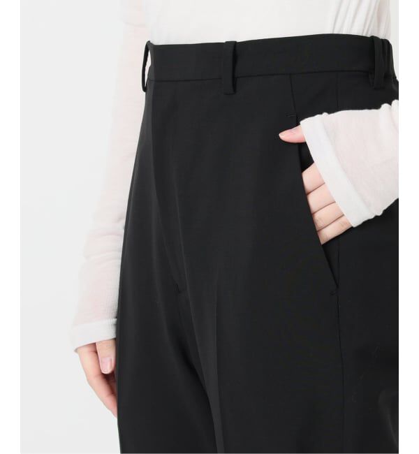 IENA「ウォッシャブル セミフレアパンツ」|スラックス|
