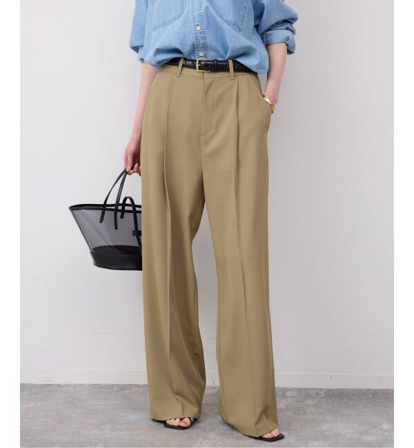 SLOBE IENA「《4サイズ展開》イージーワイドパンツ」|スラックス|