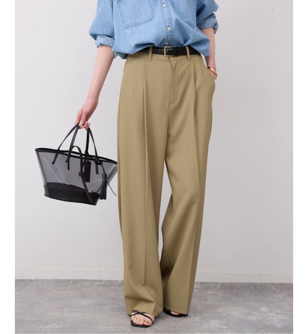 SLOBE IENA「《4サイズ展開》イージーワイドパンツ」|スラックス|