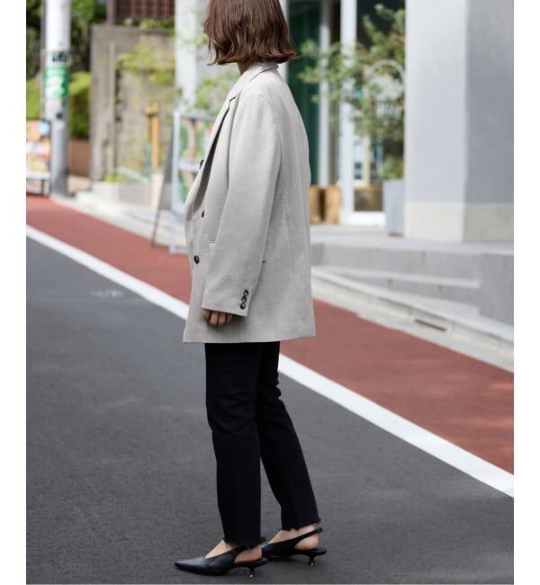 SLOBE IENA「《セットアップ対応可/WEB限定/追加4》ウォッシャブルツイルダブルジャケット」|テーラードジャケット|
