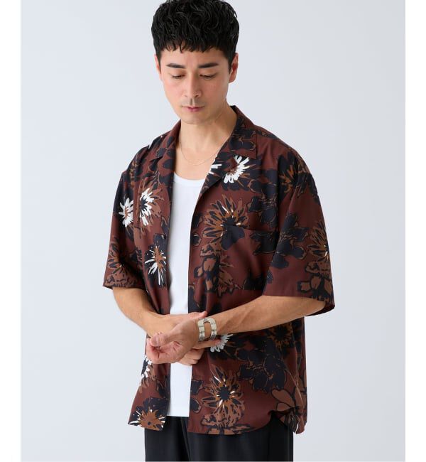 EDIFICE「《予約》Spun-Lone フラワーオープンカラー半袖シャツ」|シャツ・ブラウス|