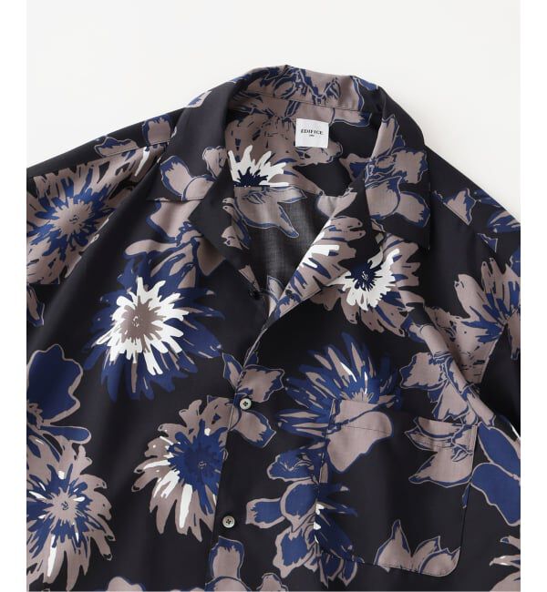 EDIFICE「《予約》Spun-Lone フラワーオープンカラー半袖シャツ」|シャツ・ブラウス|