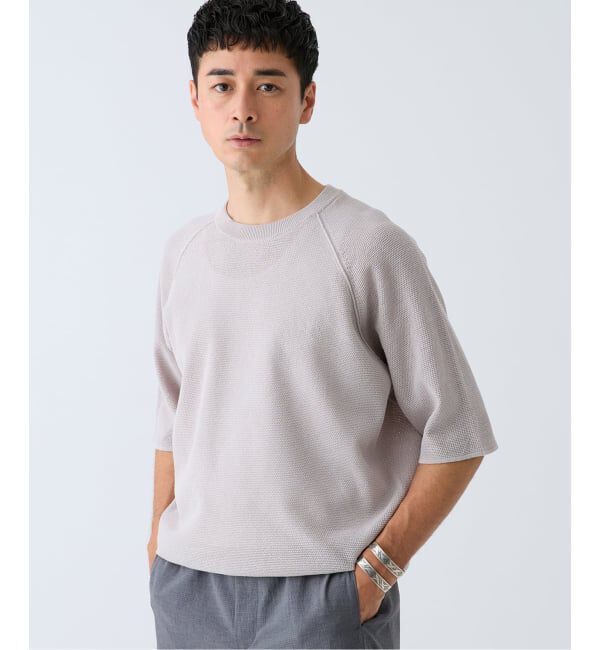 EDIFICE「ドライコットン ハーフスリーブ ニット」|Tシャツ・カットソー|