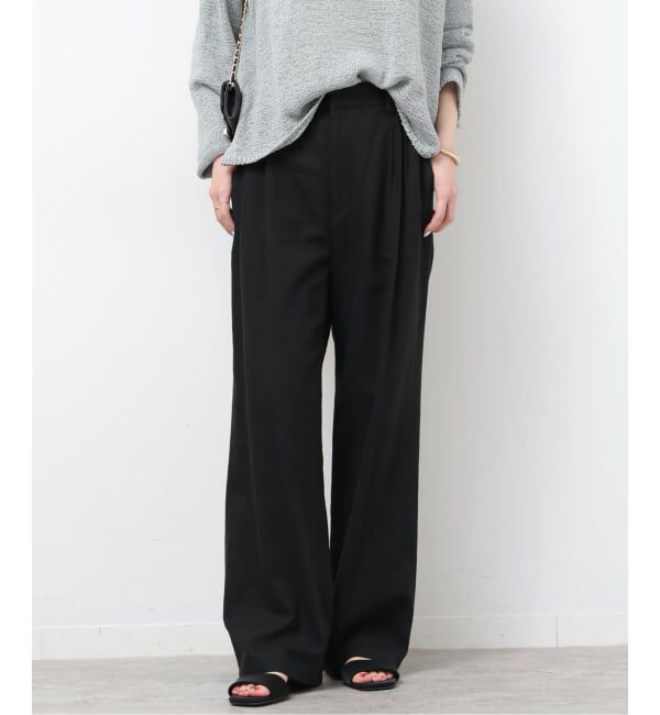 JOURNAL STANDARD relume「リネンフィールタックパンツ」|スラックス|ブラック