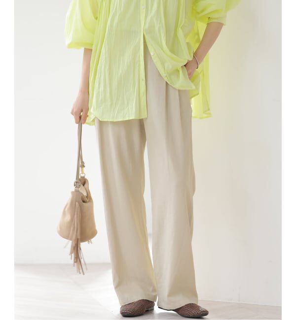 JOURNAL STANDARD relume「リネンフィールタックパンツ」|スラックス|ベージュ