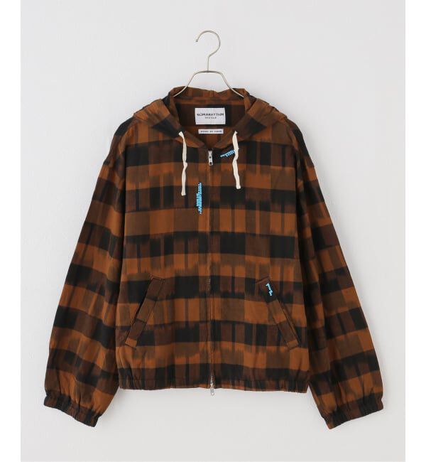 JOURNAL STANDARD「【NOMARHYTHM TEXTILE 】IKAT CHECK HOODY」|その他|ブラウン