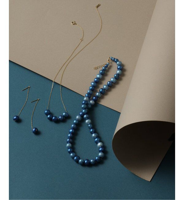 Lilas by Spick&Span「エシカルインディゴパール7mm40cmネックレス K10」|ネックレス|