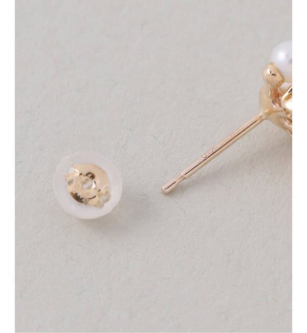 Lilas by Spick&Span「6mmパール*ホワイトトパーズピアス K10（両耳）」|ピアス|