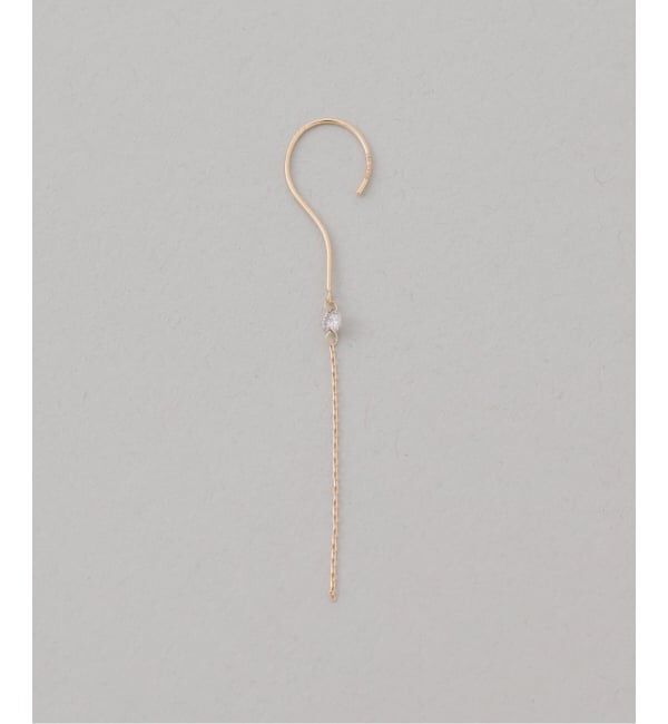 Lilas by Spick&Span「ホールダイヤ1pチェーンフックピアス K18（両耳）」|ピアス|