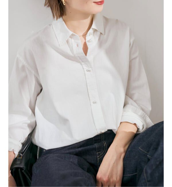 Spick and Span「コットンパールボタンシャツ」|シャツ・ブラウス|