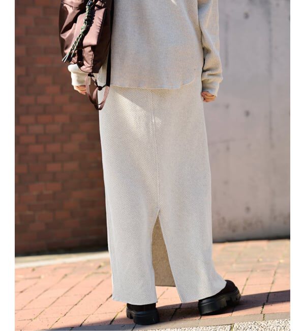 FRAMeWORK「≪追加≫ワッフルストレートスカート」|スカート|