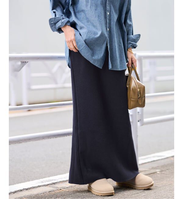 FRAMeWORK「≪追加≫ワッフルストレートスカート」|スカート|