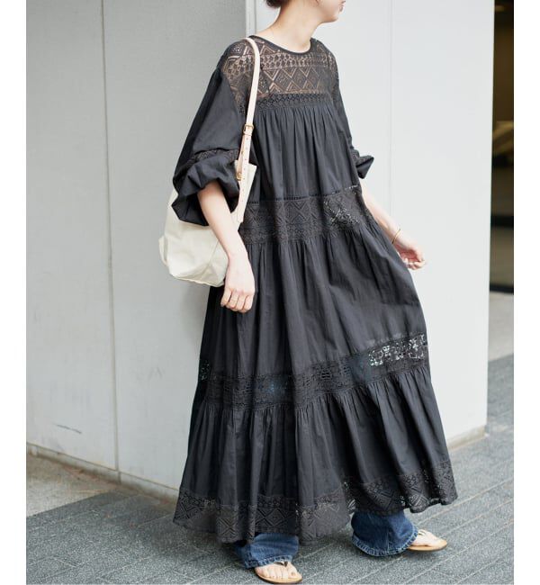 Spick and Span「《新色有り / 追加》HYUレースギャザーワンピース」|ワンピース|