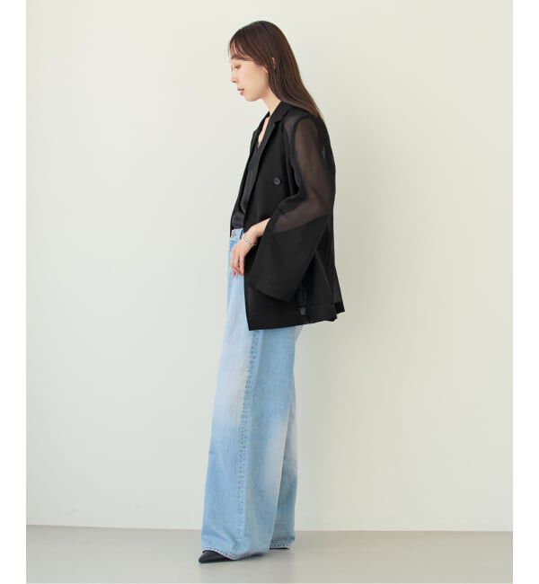 NOBLE「《追加予約・新色》スリットスリーブシアージャケット」|テーラードジャケット|