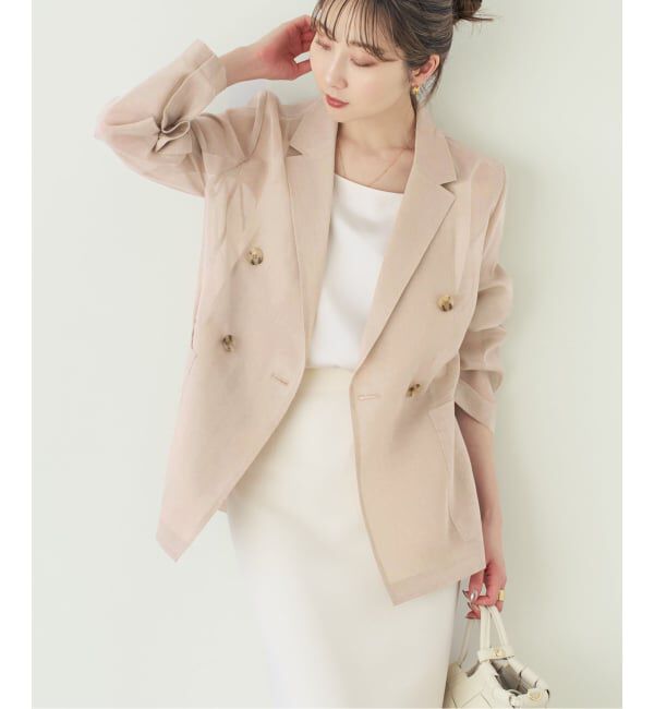 NOBLE「《追加予約・新色》スリットスリーブシアージャケット」|テーラードジャケット|