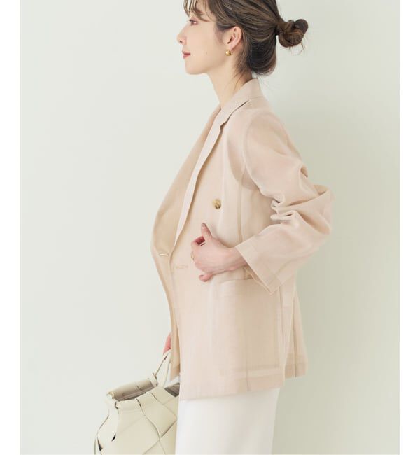 NOBLE「《追加予約・新色》スリットスリーブシアージャケット」|テーラードジャケット|