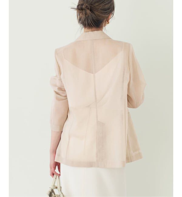 NOBLE「《追加予約・新色》スリットスリーブシアージャケット」|テーラードジャケット|