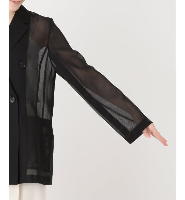 NOBLE「《追加予約・新色》スリットスリーブシアージャケット」|テーラードジャケット|