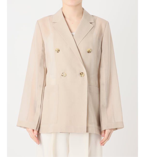 NOBLE「《追加予約・新色》スリットスリーブシアージャケット」|テーラードジャケット|