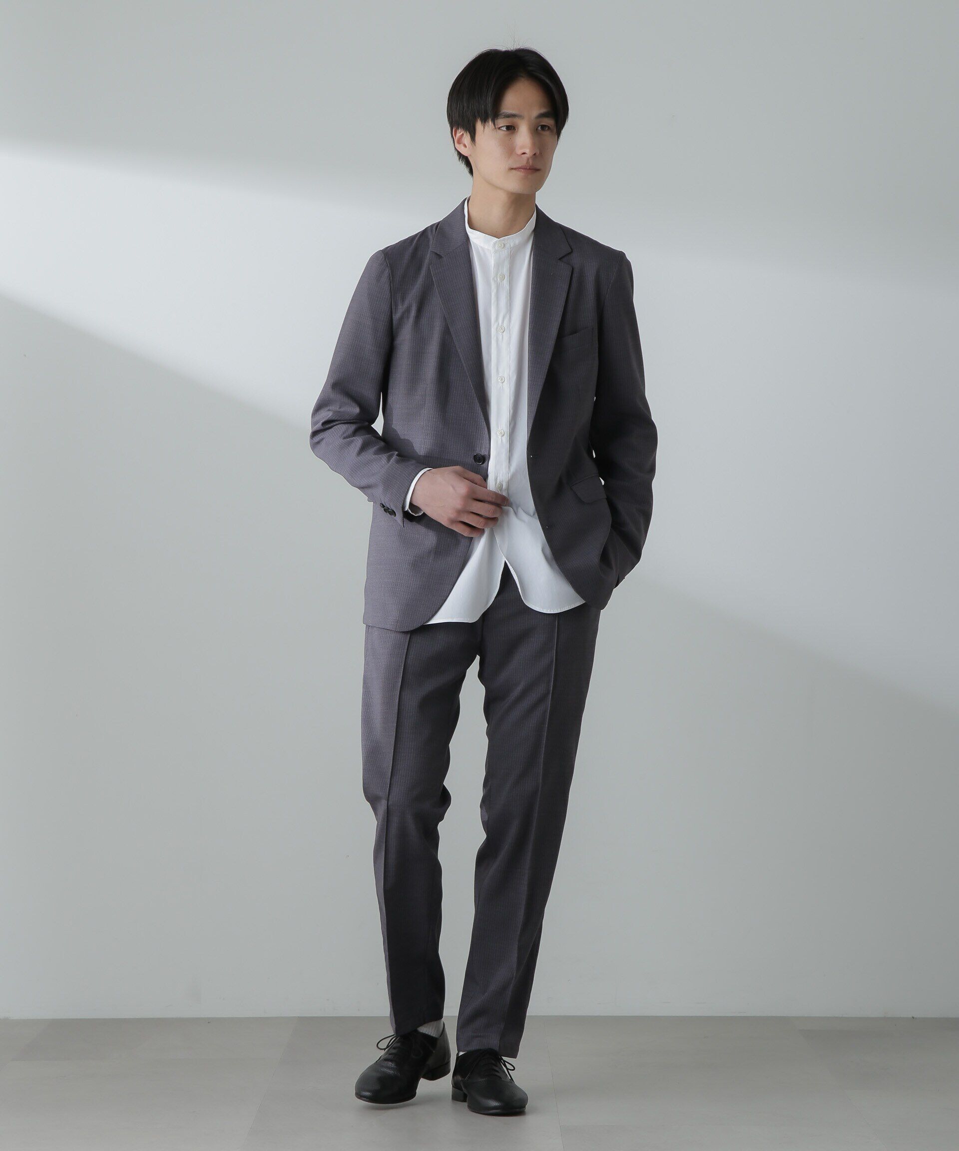 nano･universe「「N TROUSERS」サマーウールTWストライプパンツ(セットアップ可)」|スーツ|