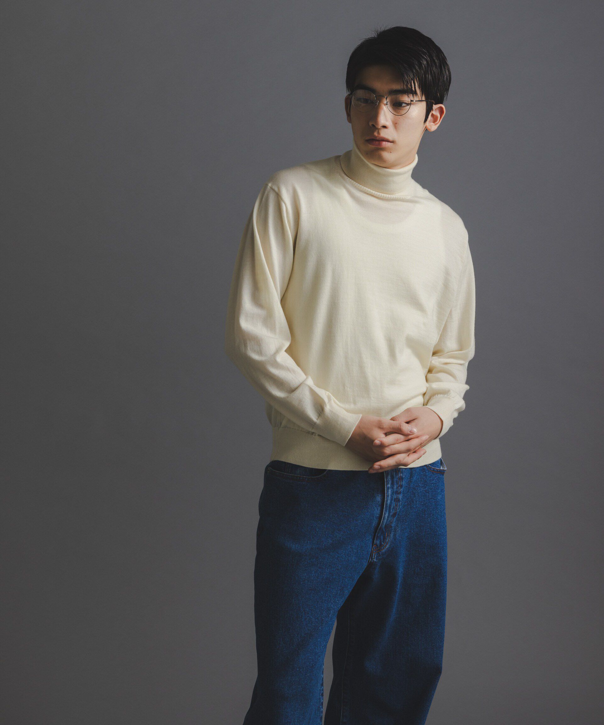 nano･universe「「毛玉レスニット」 ファインゲージタートルネック」|ニット・セーター|