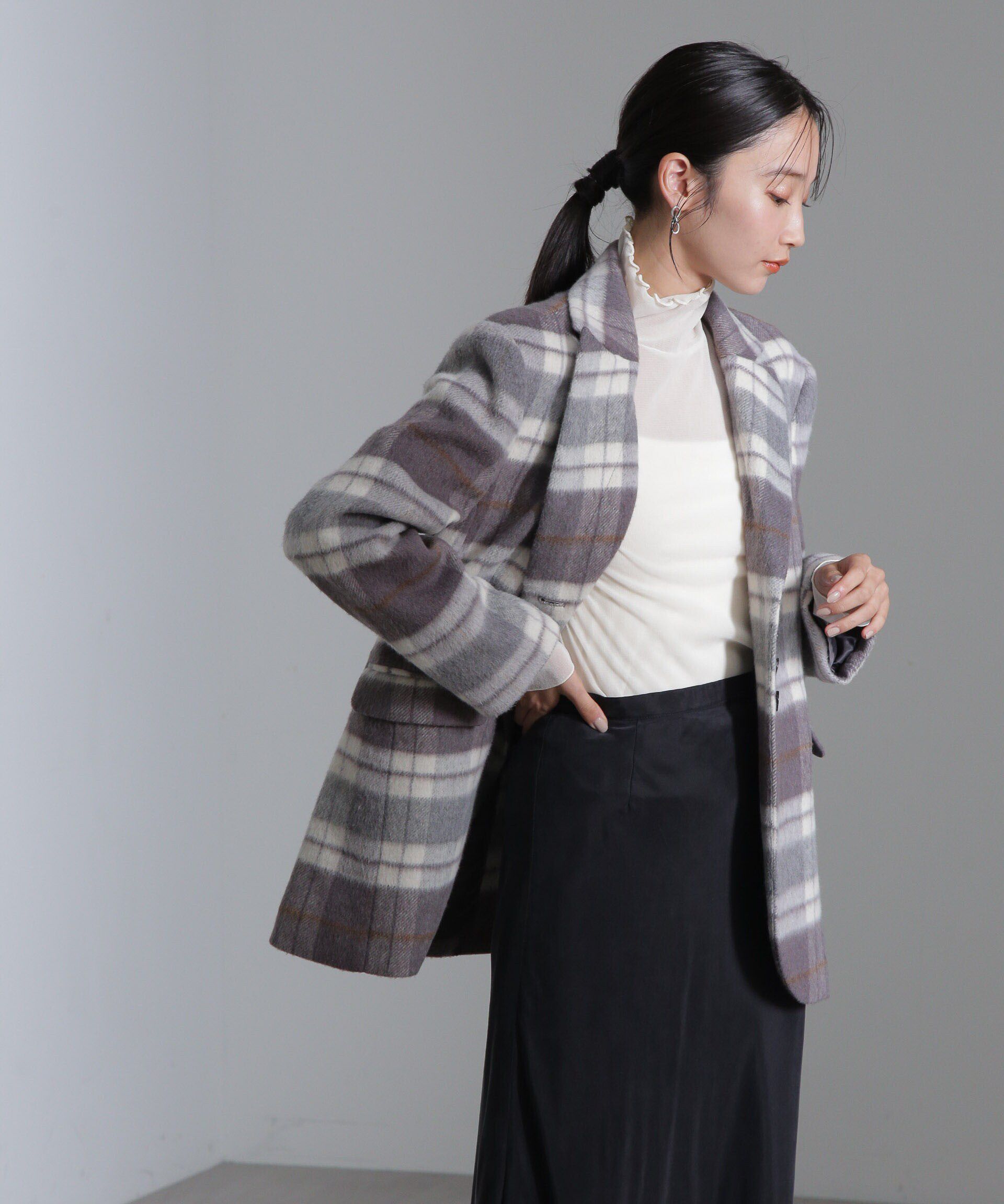 nano･universe「ベロアチュールタートルプルオーバー」|Tシャツ・カットソー|