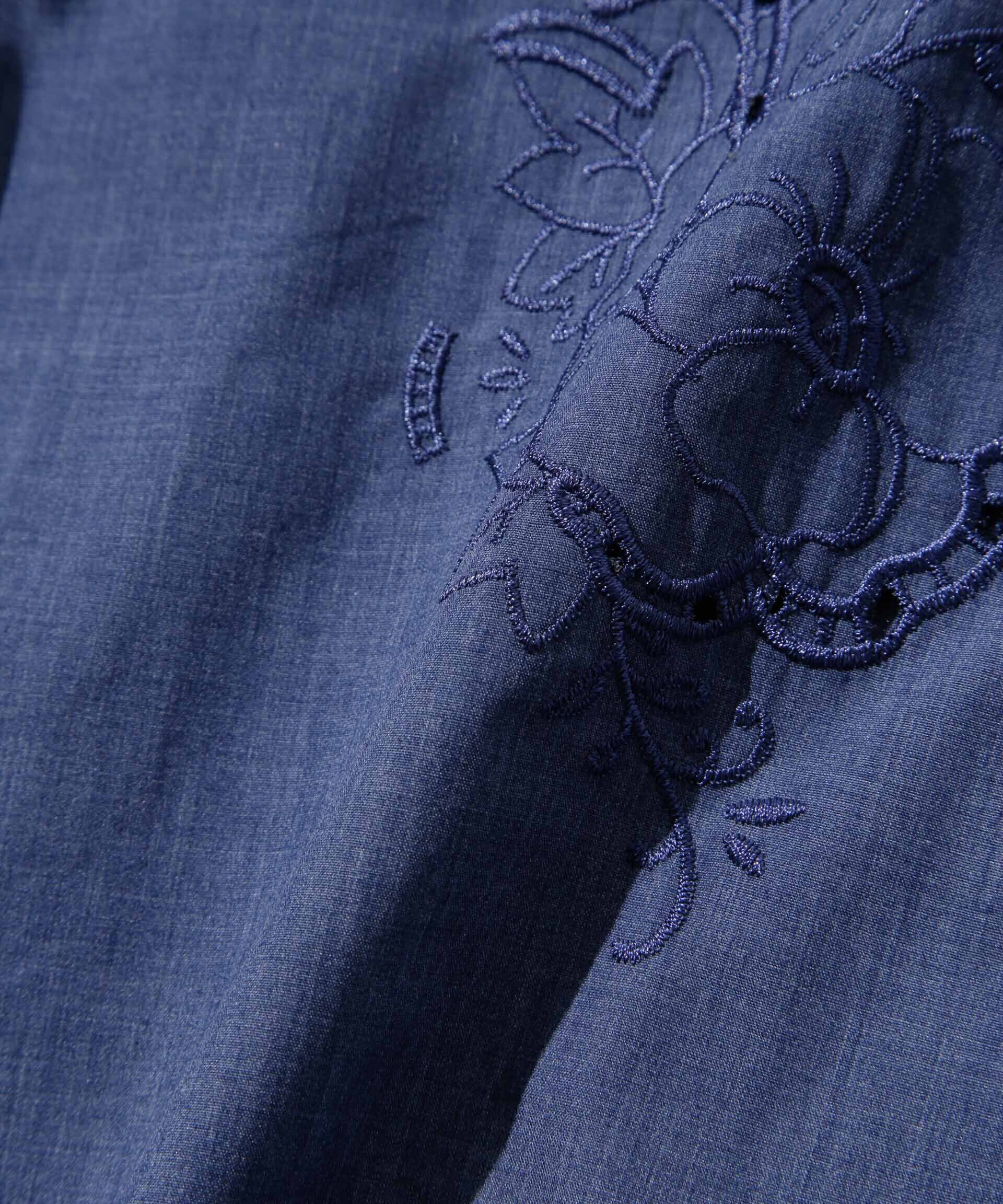 nano･universe「カットワークレースオーバーサイズシャツ」|シャツ・ブラウス|