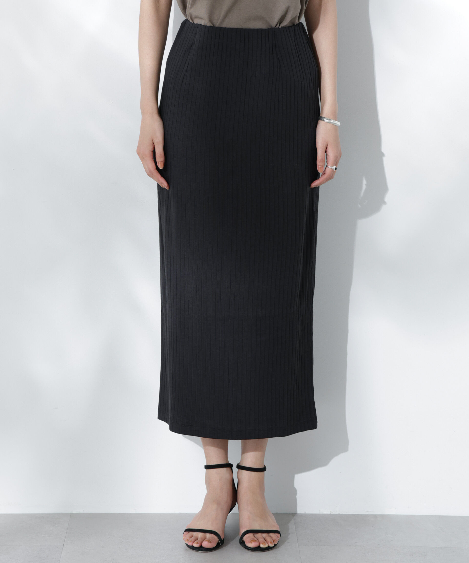 nano･universe「Anti Soaked(R) 汗染み防止リブタイトスカート（セットアップ可）」|スカート|