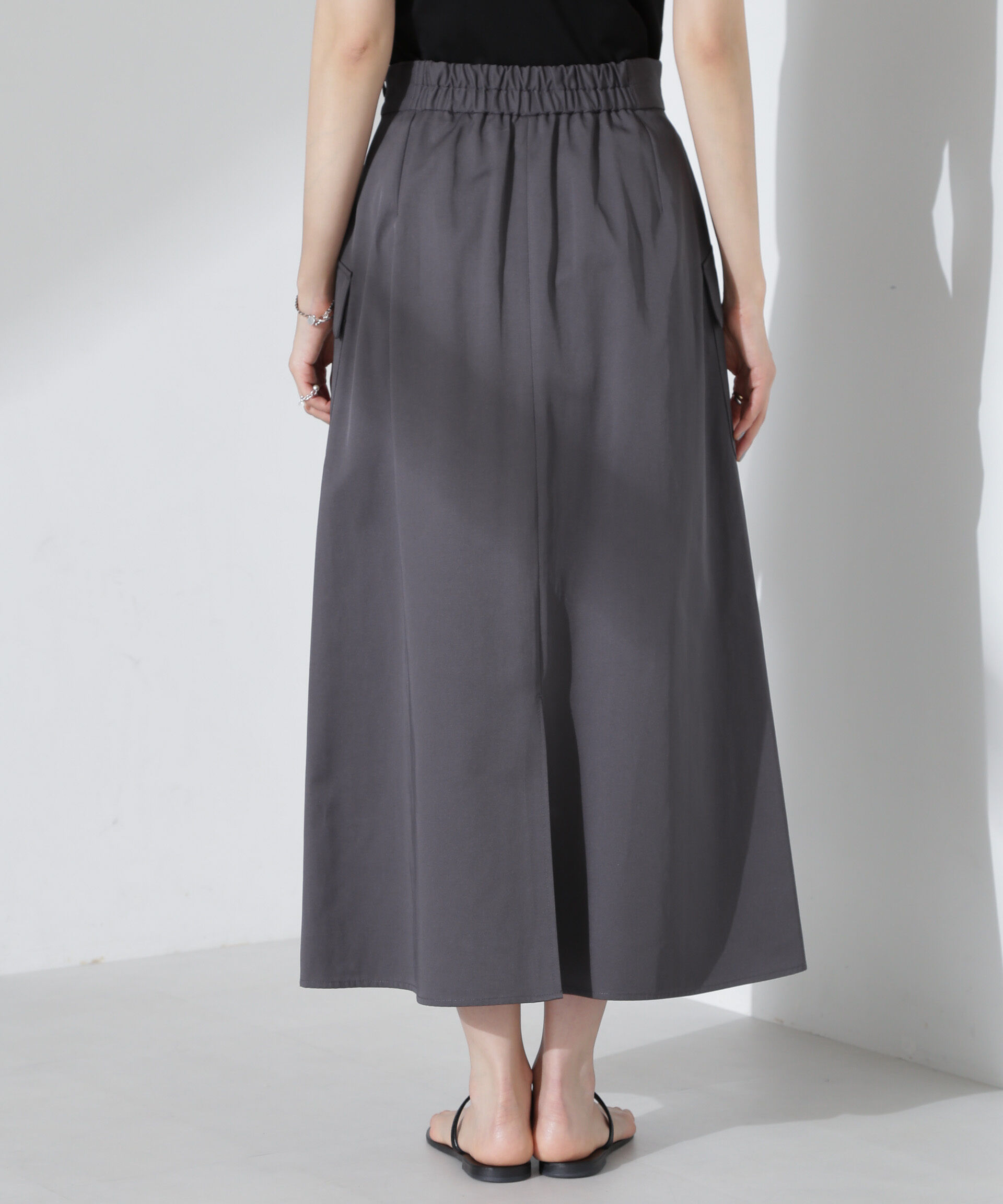 nano･universe「フラップポケットフレアスカート」|スカート|