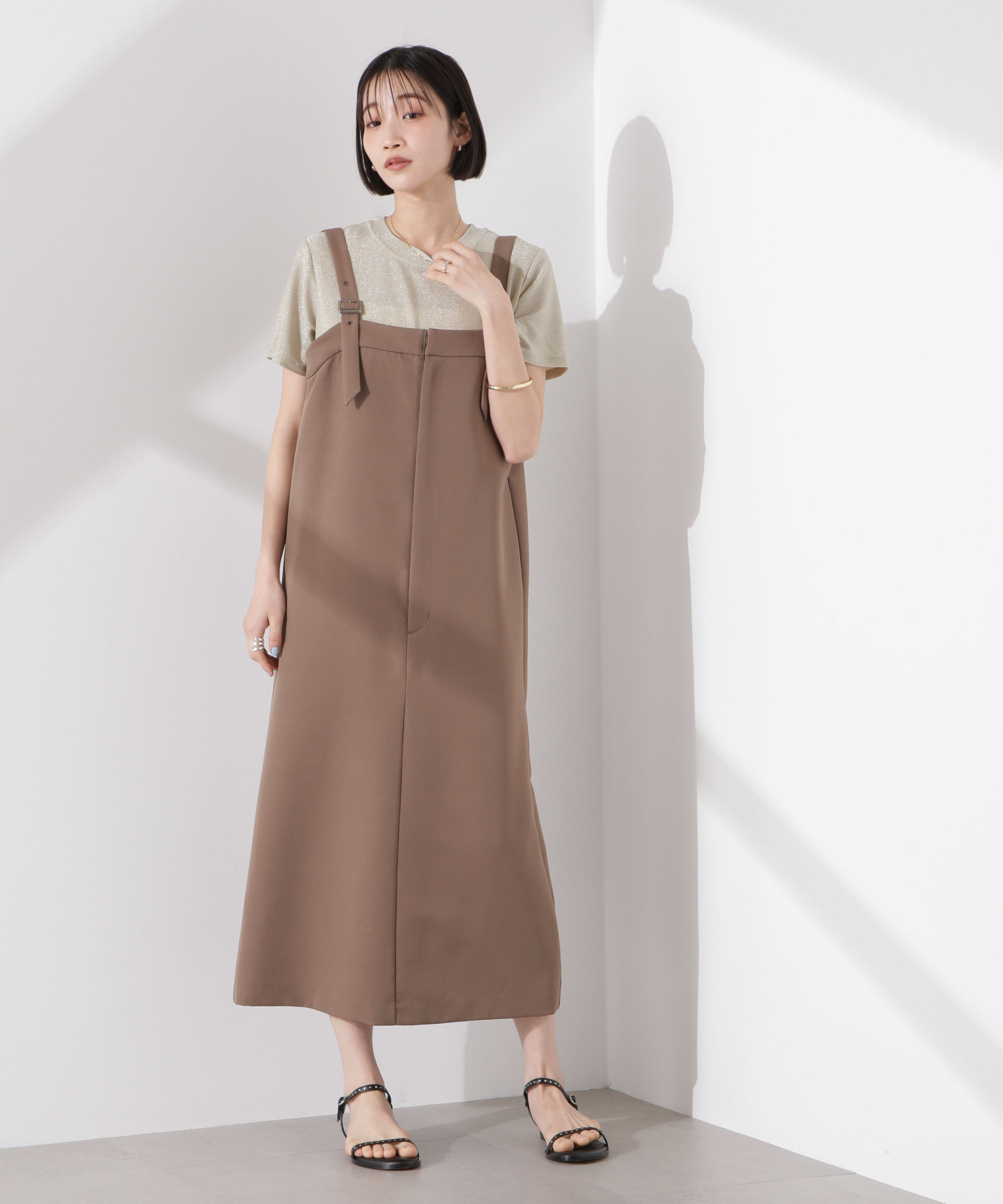 nano･universe「ラメカットクルーネックＴシャツ」|Tシャツ・カットソー|