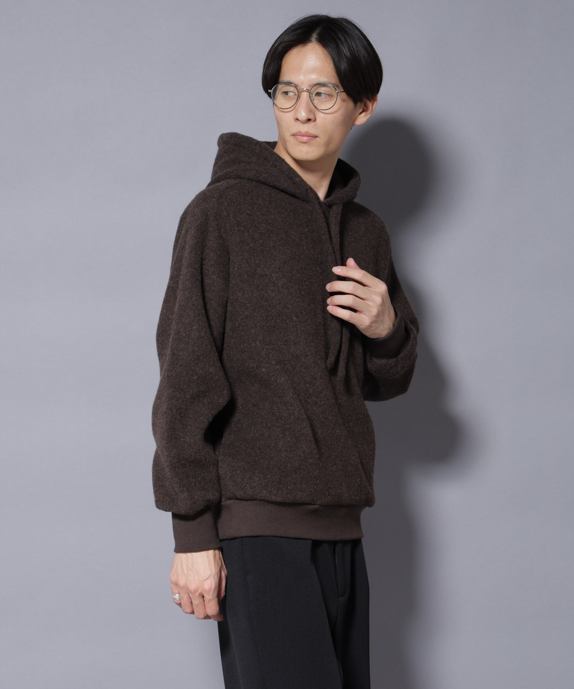 nano･universe「MIYATA&times;NANO JAPANMADE ウール/コットン パーカー」|Tシャツ・カットソー|