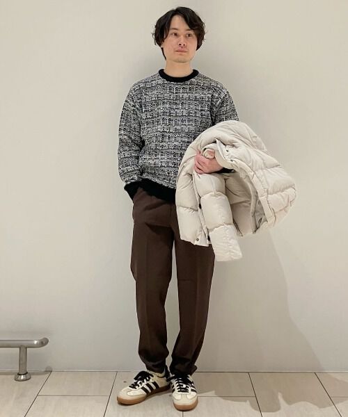 nano･universe「ツイードジャガードニット」|ニット・セーター|