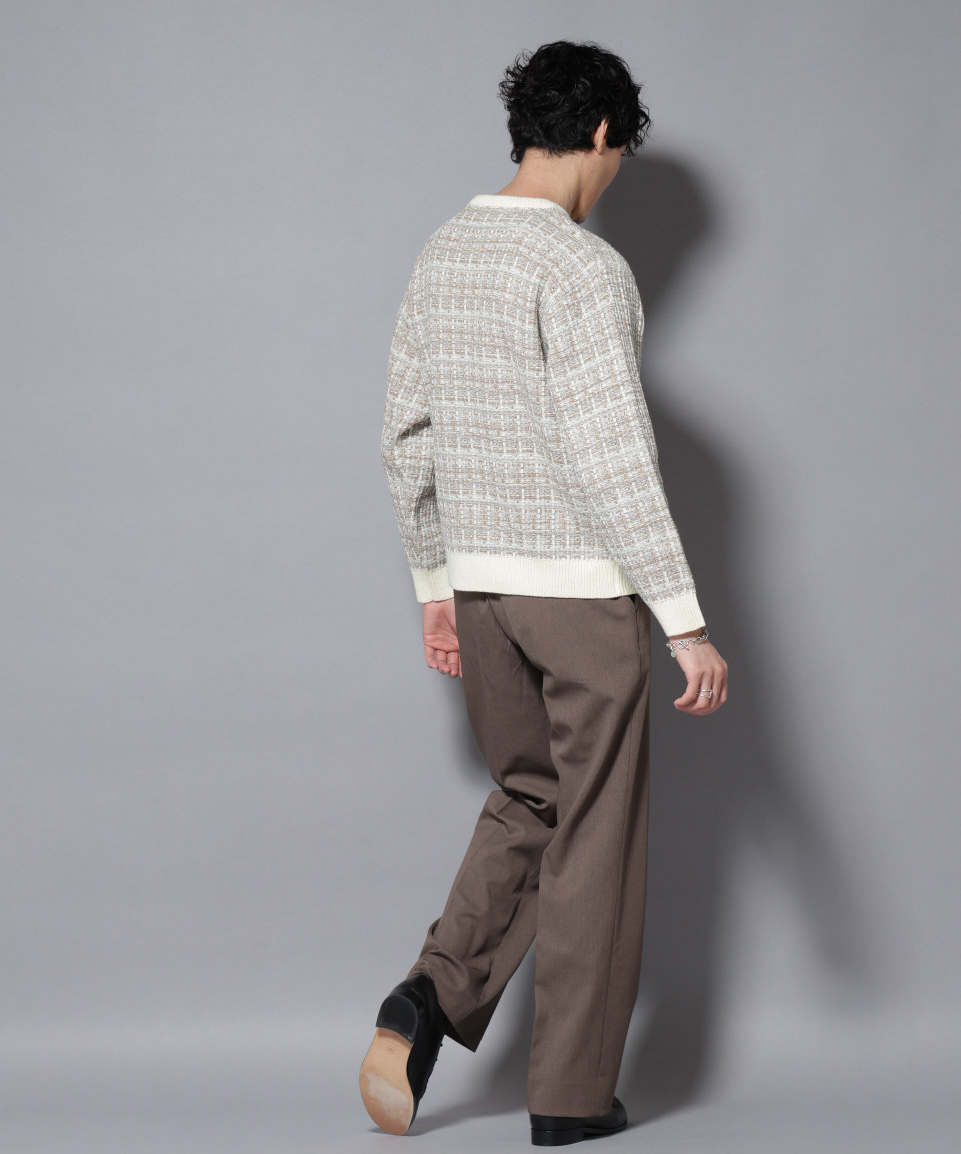 nano･universe「ツイードジャガードニット」|ニット・セーター|