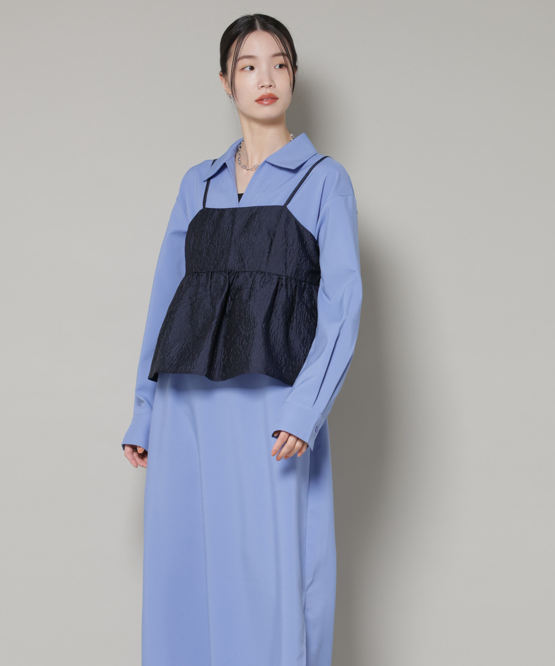 nano･universe「キャミビスチェ&times;スキッパーワンピース アンサンブルセット」|ワンピース|