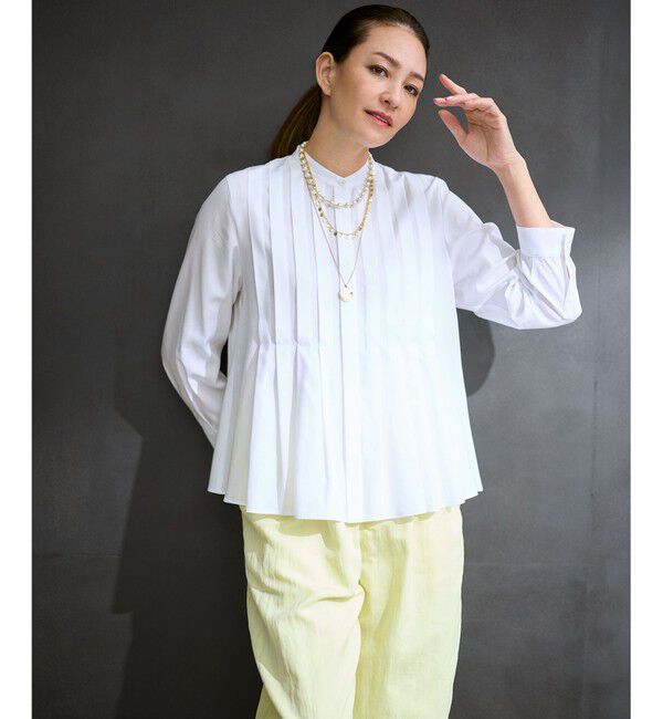 自由区「【カタログ掲載】ドレープブロードタック ブラウス」|シャツ・ブラウス|
