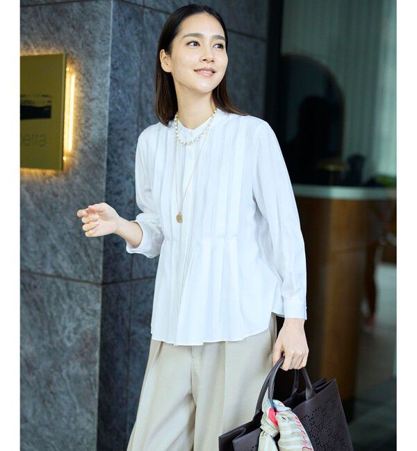 自由区「【カタログ掲載】ドレープブロードタック ブラウス」|シャツ・ブラウス|