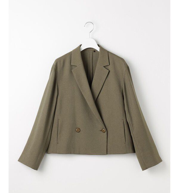 自由区「【カタログ掲載・人気素材・セットアップ対応】リネンライクシンセティックショート ジャケット」|テーラードジャケット|