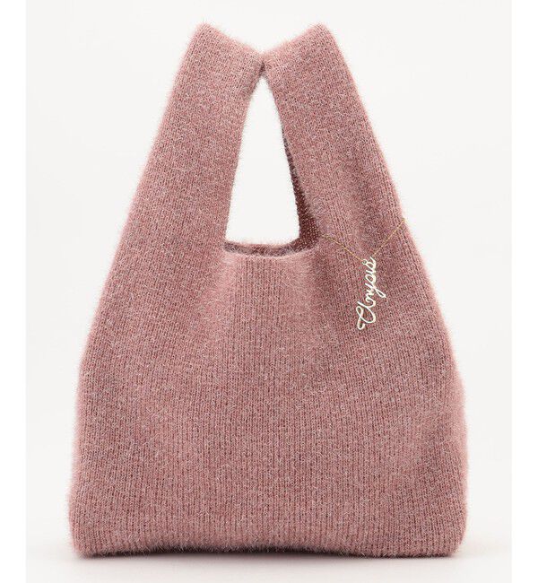 any SiS「ラメニット バッグ」|ハンドバッグ|ピンク