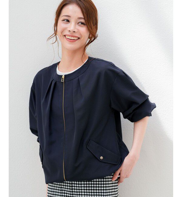 ANY SIS「【BAILA掲載/花粉リリース】スプリングコンフォート ブルゾン」|ブルゾン・スタジャン|