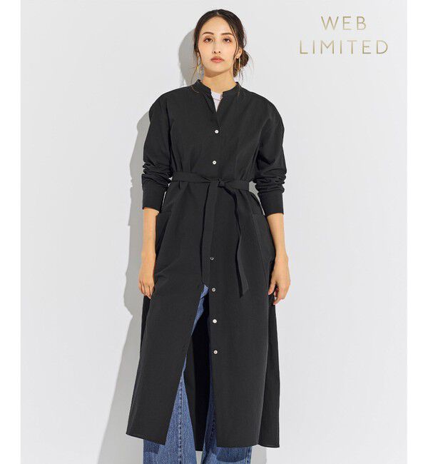 BEIGE,「【WEB限定】GILLES / シャツワンピース」|ワンピース|Black