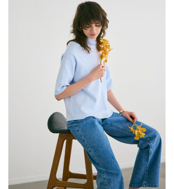 BEIGE,「【洗える・SPRiNG 3月号掲載】FICUS / デニムワイドストレートパンツ」|デニム|