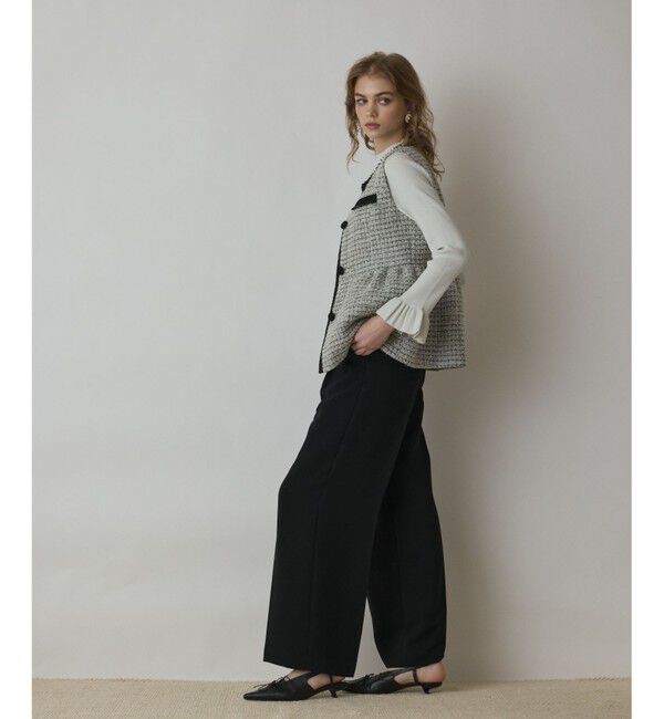 GRACE CONTINENTAL「ツイードペプラムベスト」|ベスト・ジレ|