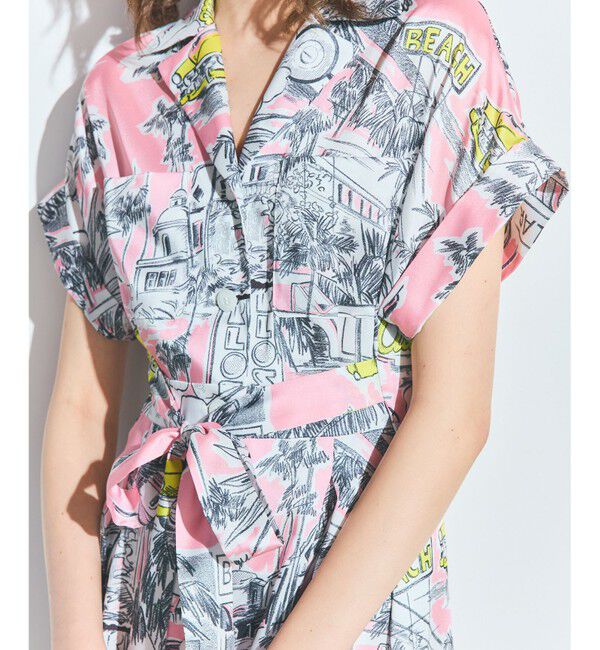 Grace Class「リゾートプリントツイルドレス」|ワンピース|