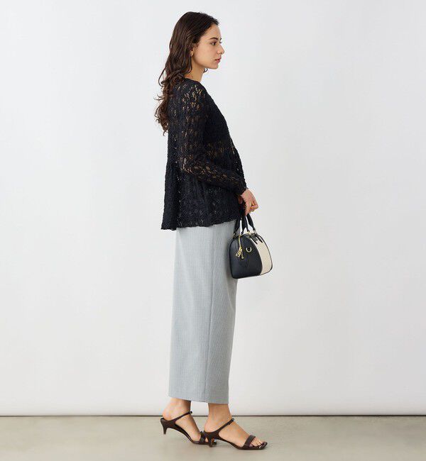 NOLLEY'S sophi「ウォッシャブルストライプドレープタイトスカート」|タイト|