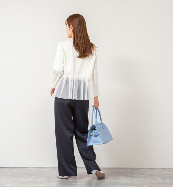 NOLLEY'S「《セットアップ対応》ウォッシャブルジョーゼットタックパンツ」|その他|