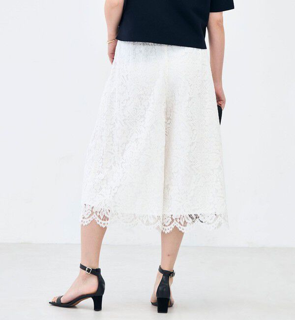 NOLLEY'S「クロップドワイドレースパンツ」|キュロット|