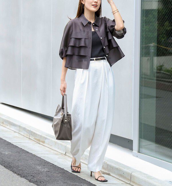 NOLLEY'S「ウォッシャブルラップ風ワイドパンツ」|その他|