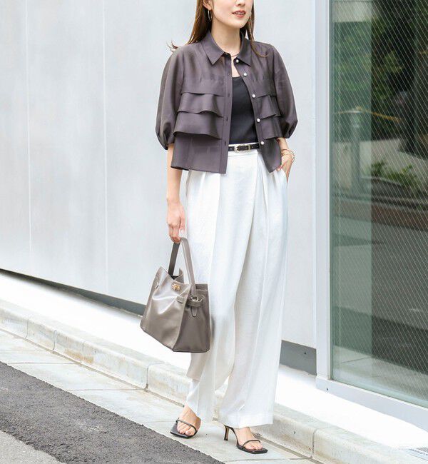 NOLLEY'S「ウォッシャブルラップ風ワイドパンツ」|その他|